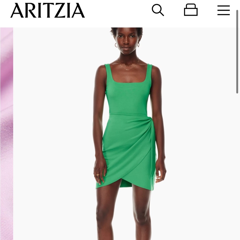 SOLD OUT. **YELLOW** (sunflower) “New Saturn mini dress” from aritzia